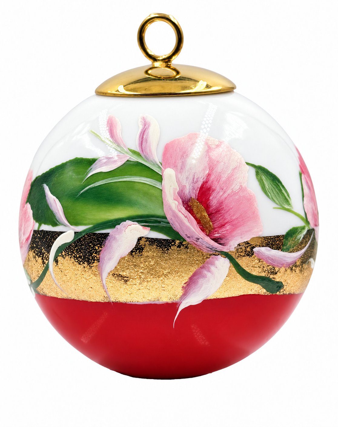 Boule de Noël fleurs — 5,5 cm — Réf. 04