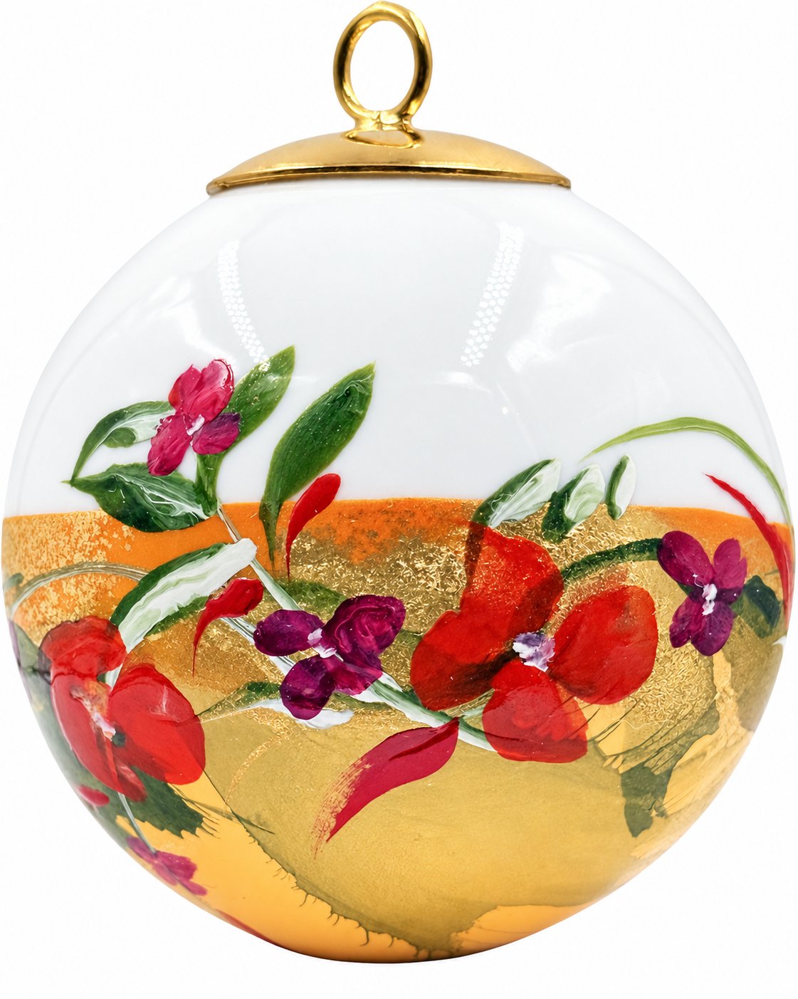 Boule de Noël fleurs — 5,5 cm — Réf. 15