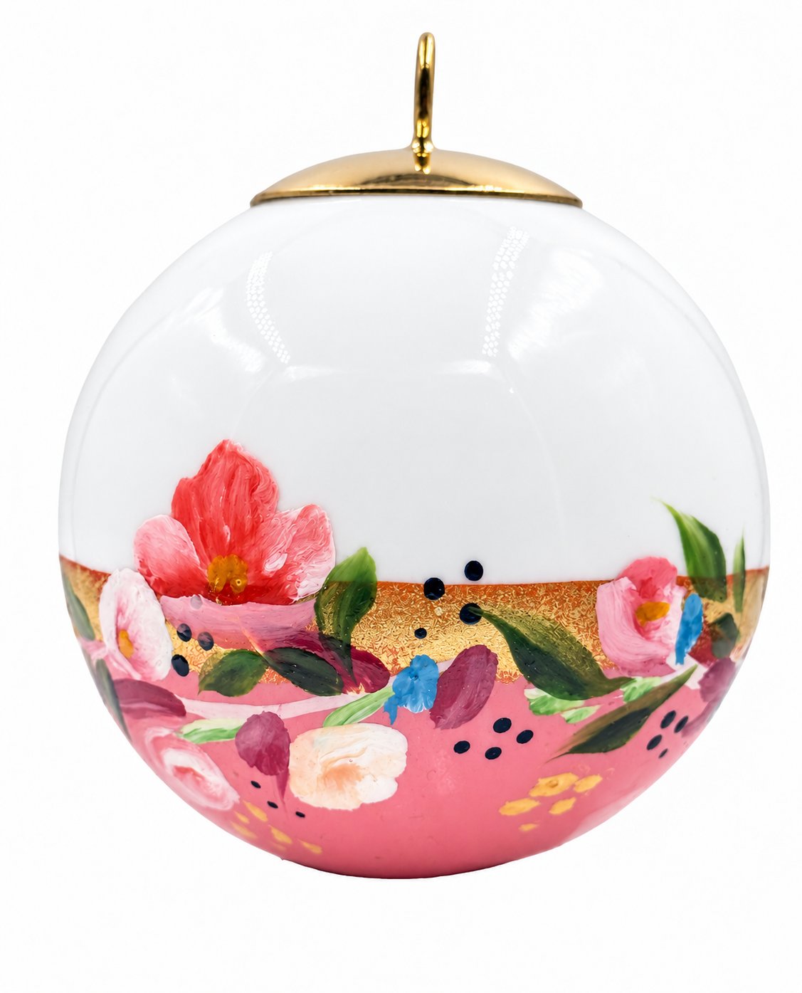 Boule de Noël fleurs — 5,5 cm — Réf. 17