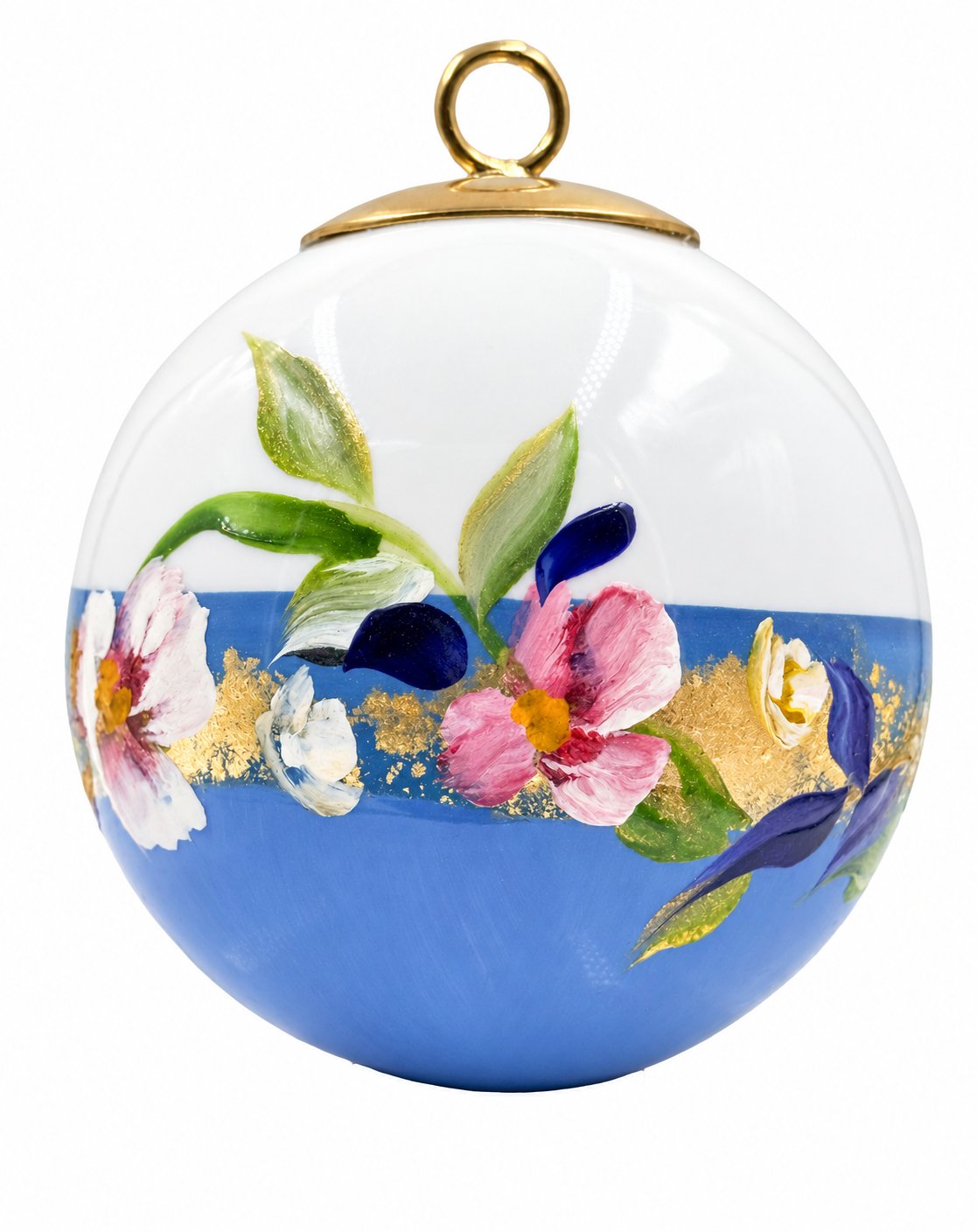 Boule de Noël fleurs — 5,5 cm — Réf. 21