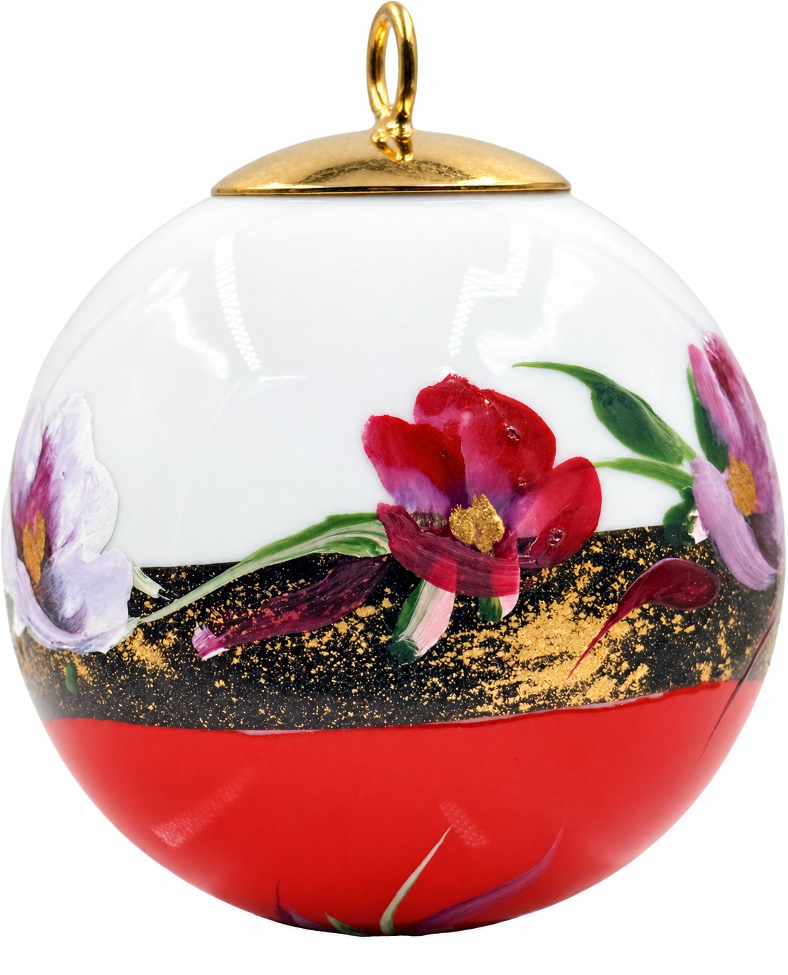 Boule de Noël fleurs — 5,5 cm — Réf. 23
