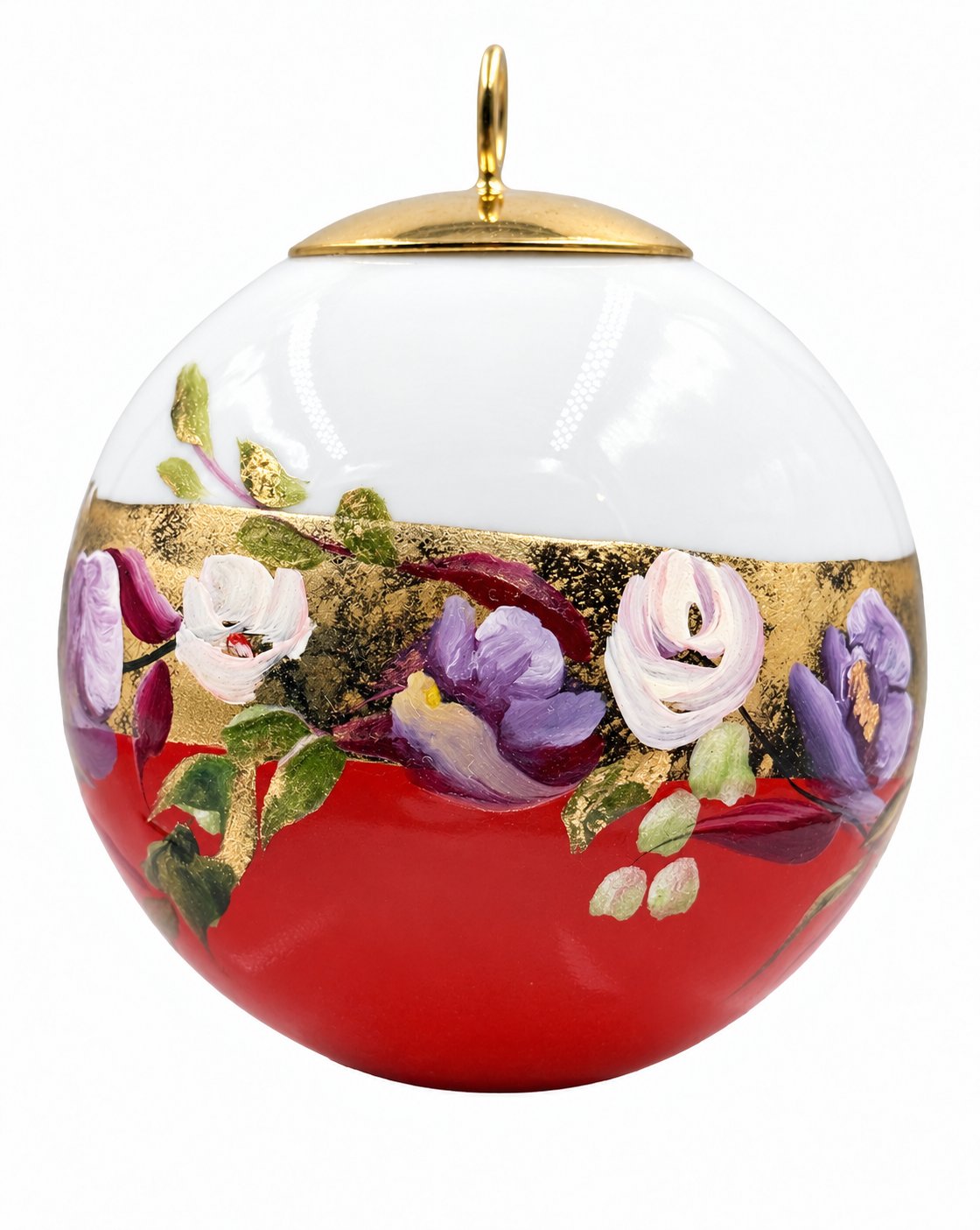 Boule de Noël fleurs — 5,5 cm — Réf. 24