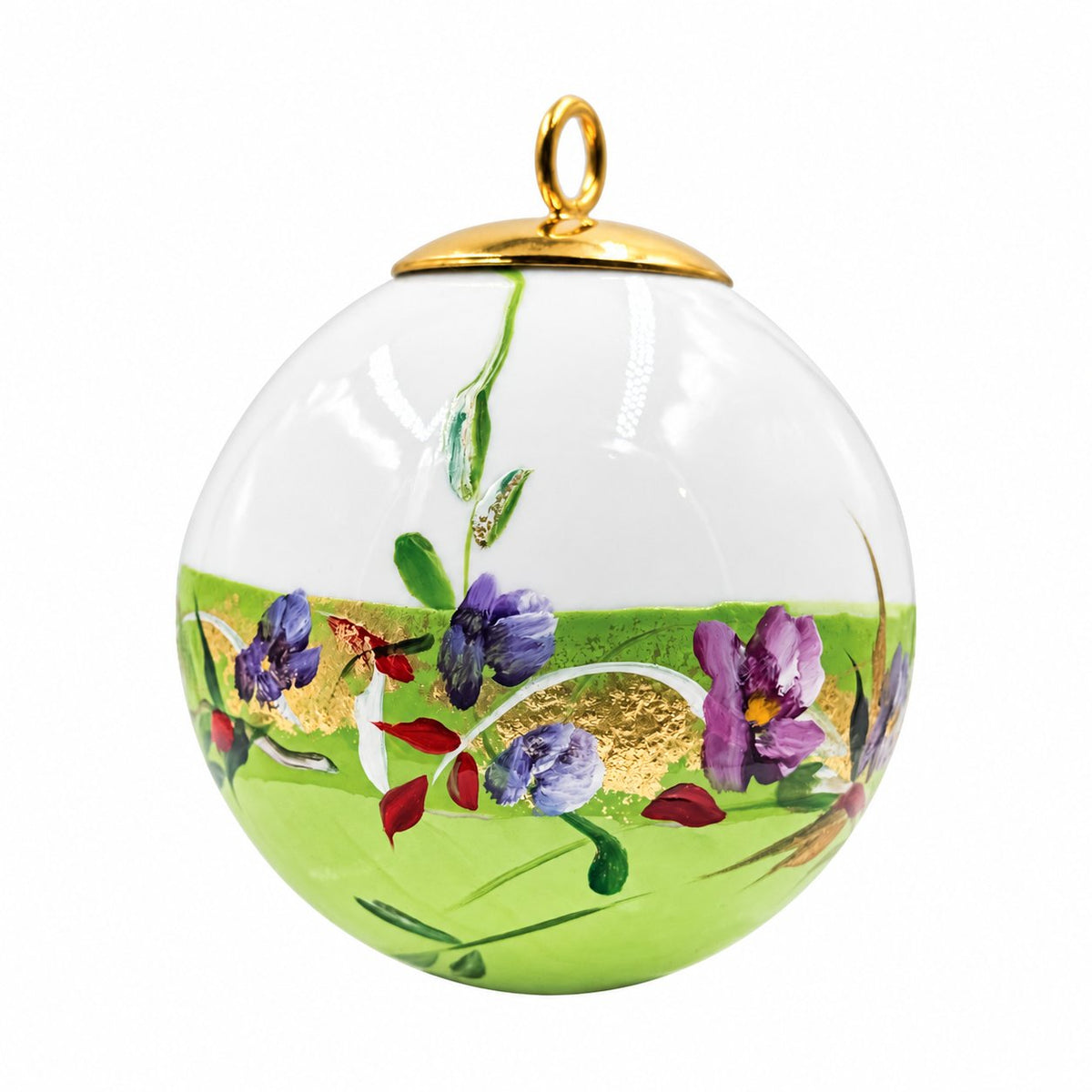 Boule de Noël fleurs — 5,5 cm — Réf. 26