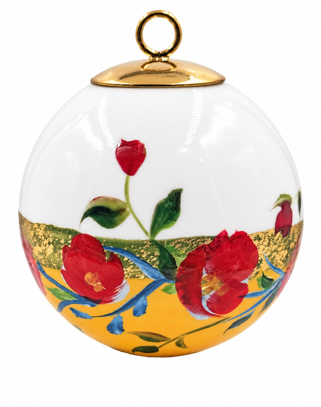 Boule de Noël fleurs — 5,5 cm — Réf. 02