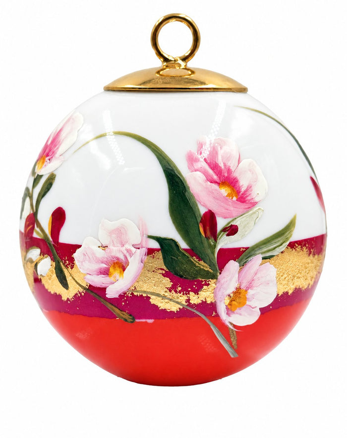 Boule de Noël fleurs — 5,5 cm — Réf. 03