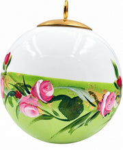 Boule de Noël fleurs réf. 05, petites roses, dessous vert clair, vue 2