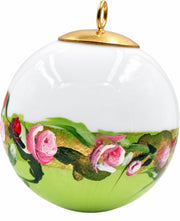 Boule de Noël fleurs réf. 05, petites roses, dessous vert clair, vue 5
