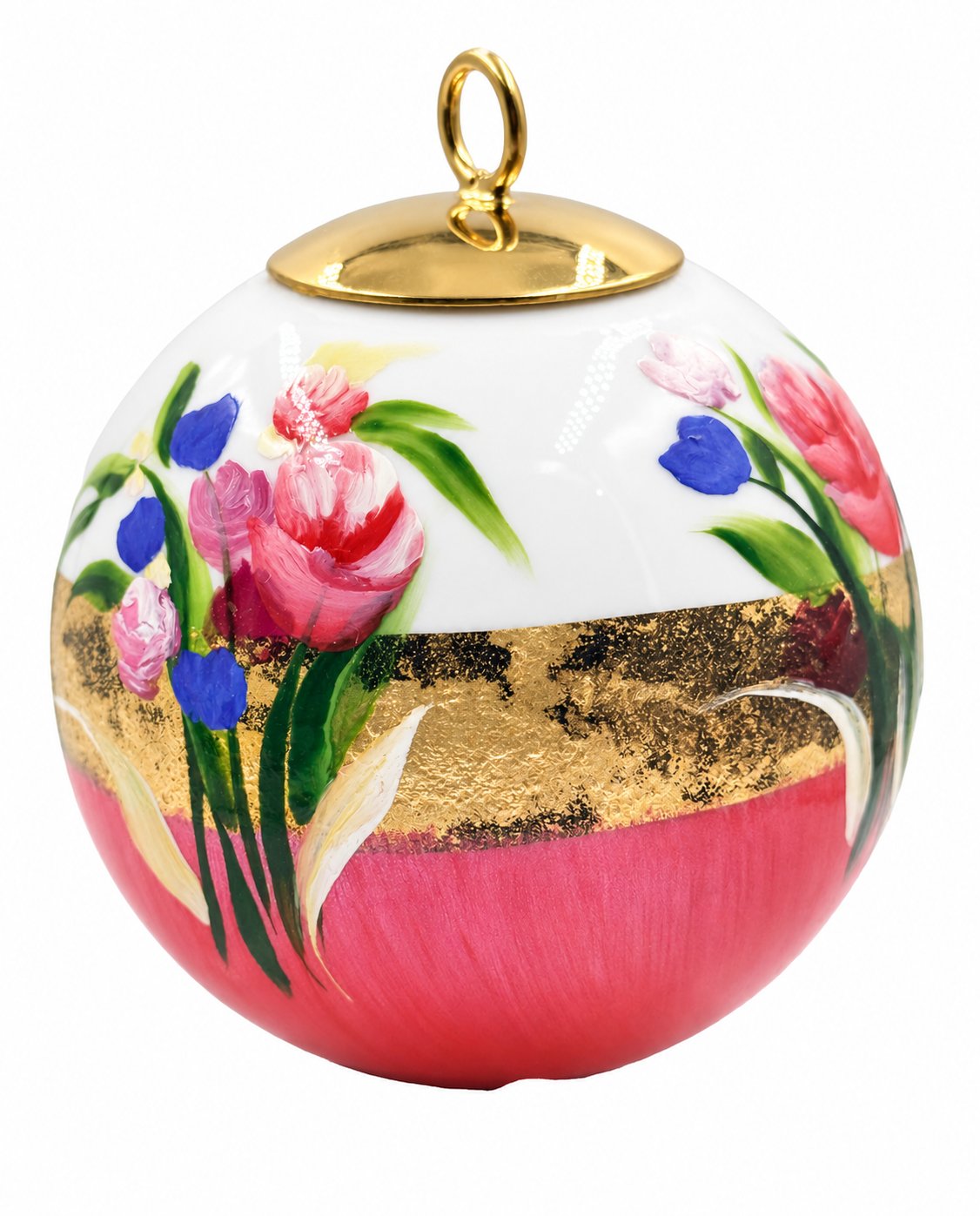 Boule de Noël fleurs — 5,5 cm — Réf. 08