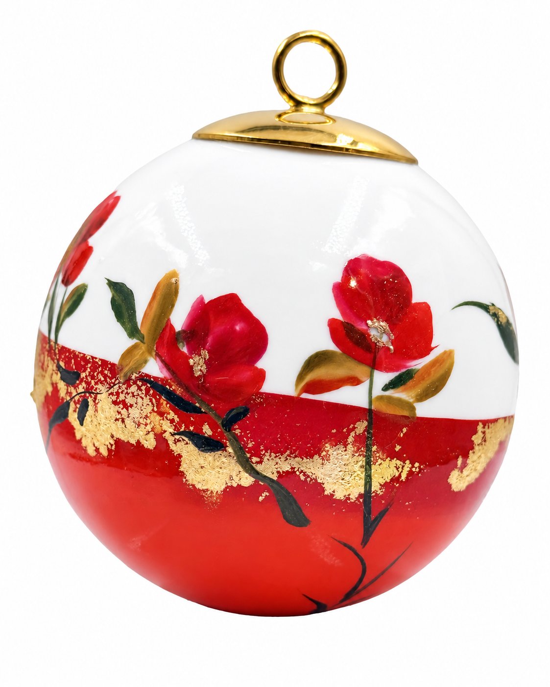 Boule de Noël fleurs — 5,5 cm — Réf. 10