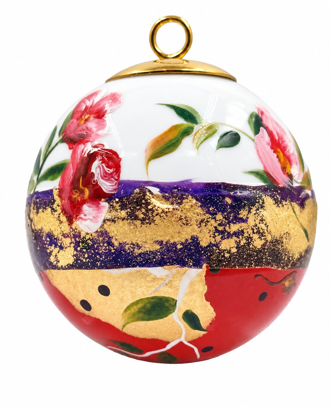 Boule de Noël fleurs — 5,5 cm — Réf. 14