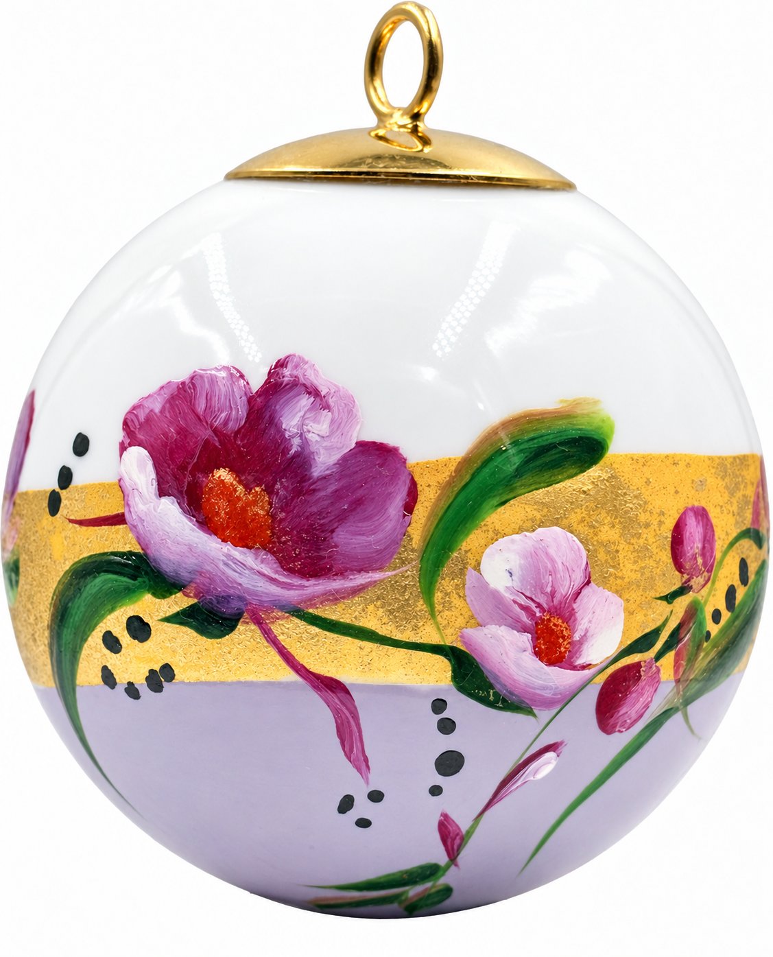 Boule de Noël fleurs — 5,5 cm — Réf. 16