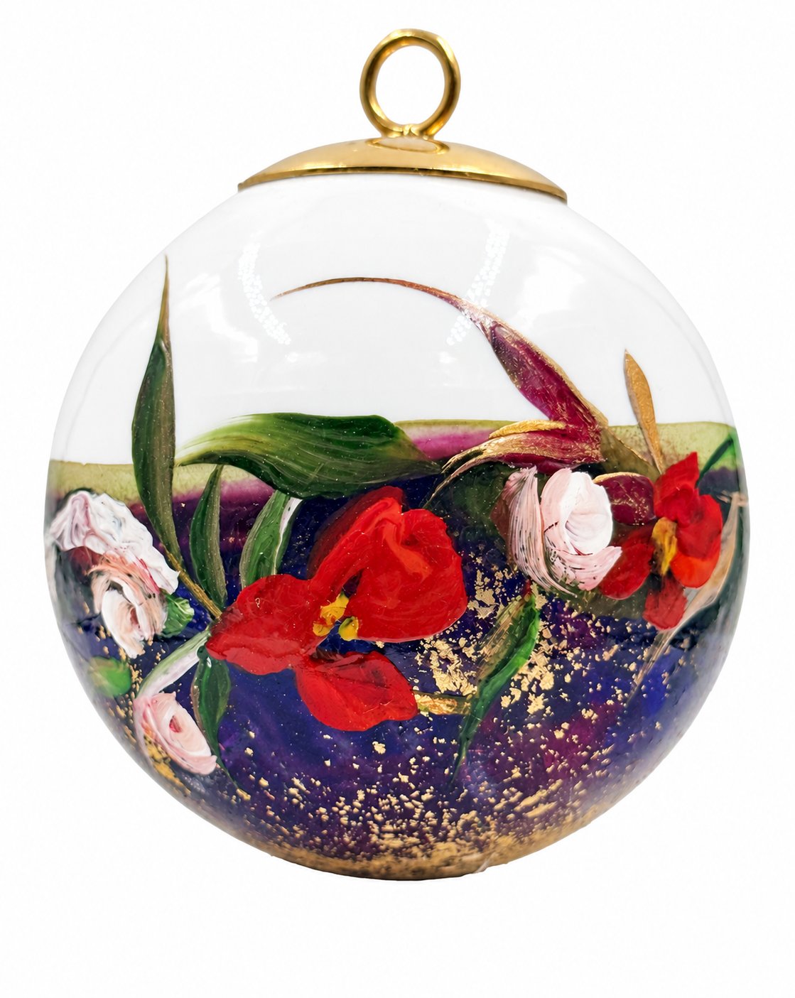 Boule de Noël fleurs — 5,5 cm — Réf. 18
