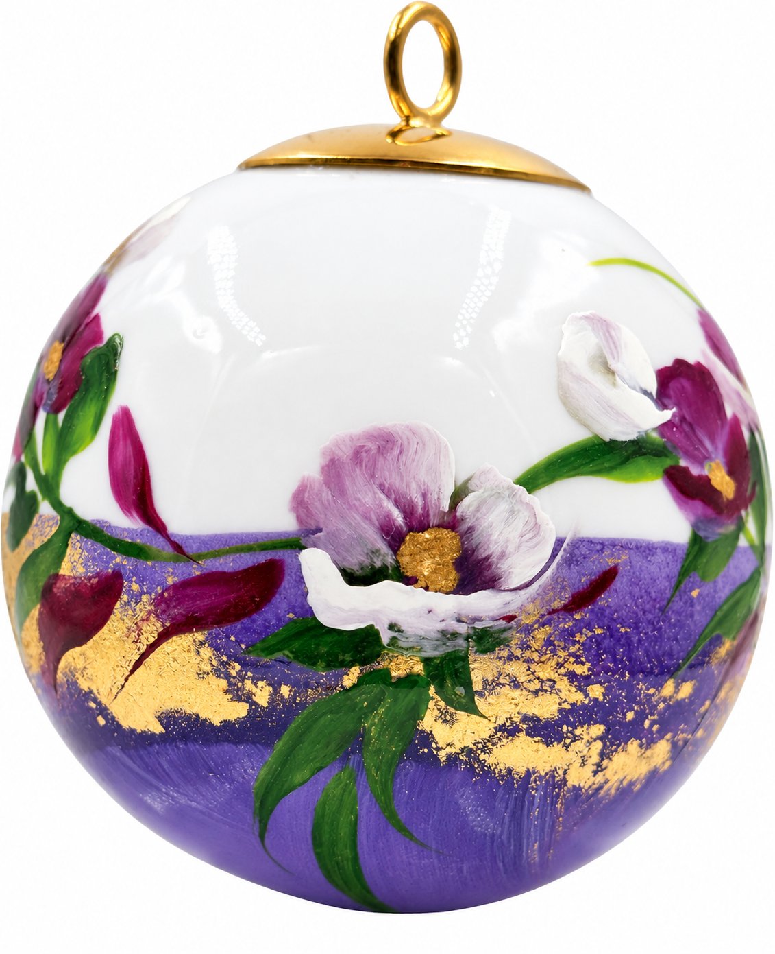 Boule de Noël fleurs — 5,5 cm — Réf. 22