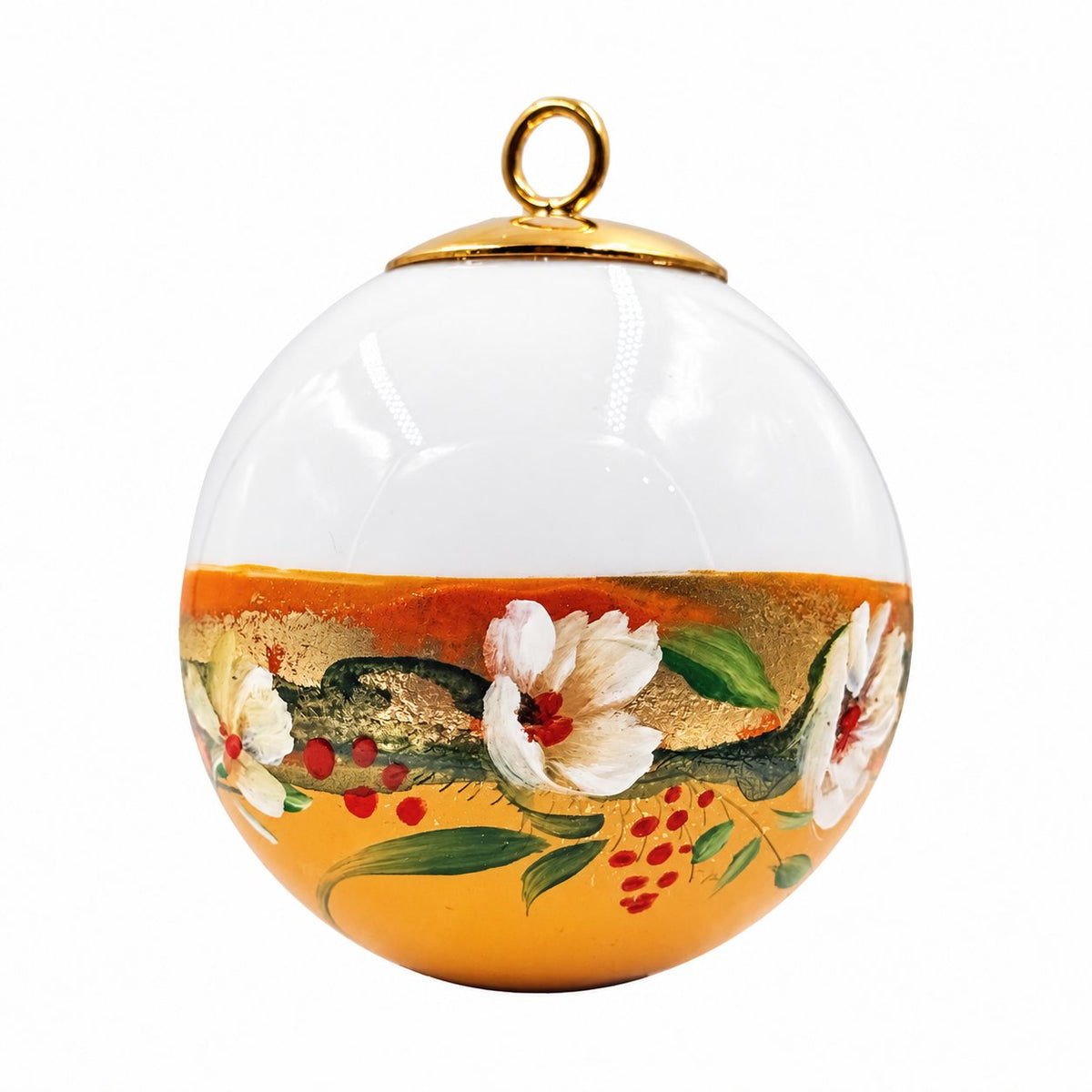 Boule de Noël fleurs — 5,5 cm — Réf. 27