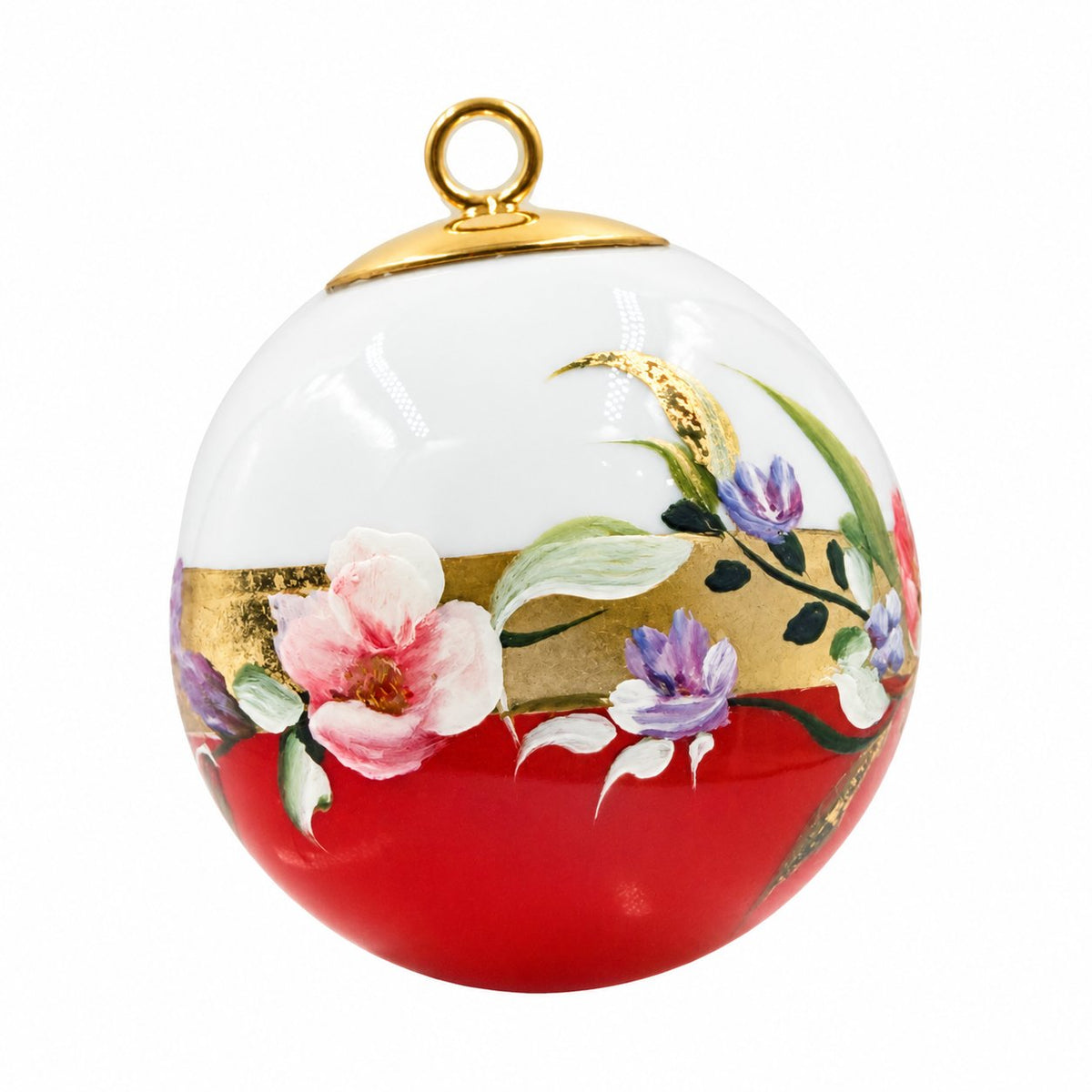 Boule de Noël fleurs — 5,5 cm — Réf. 28
