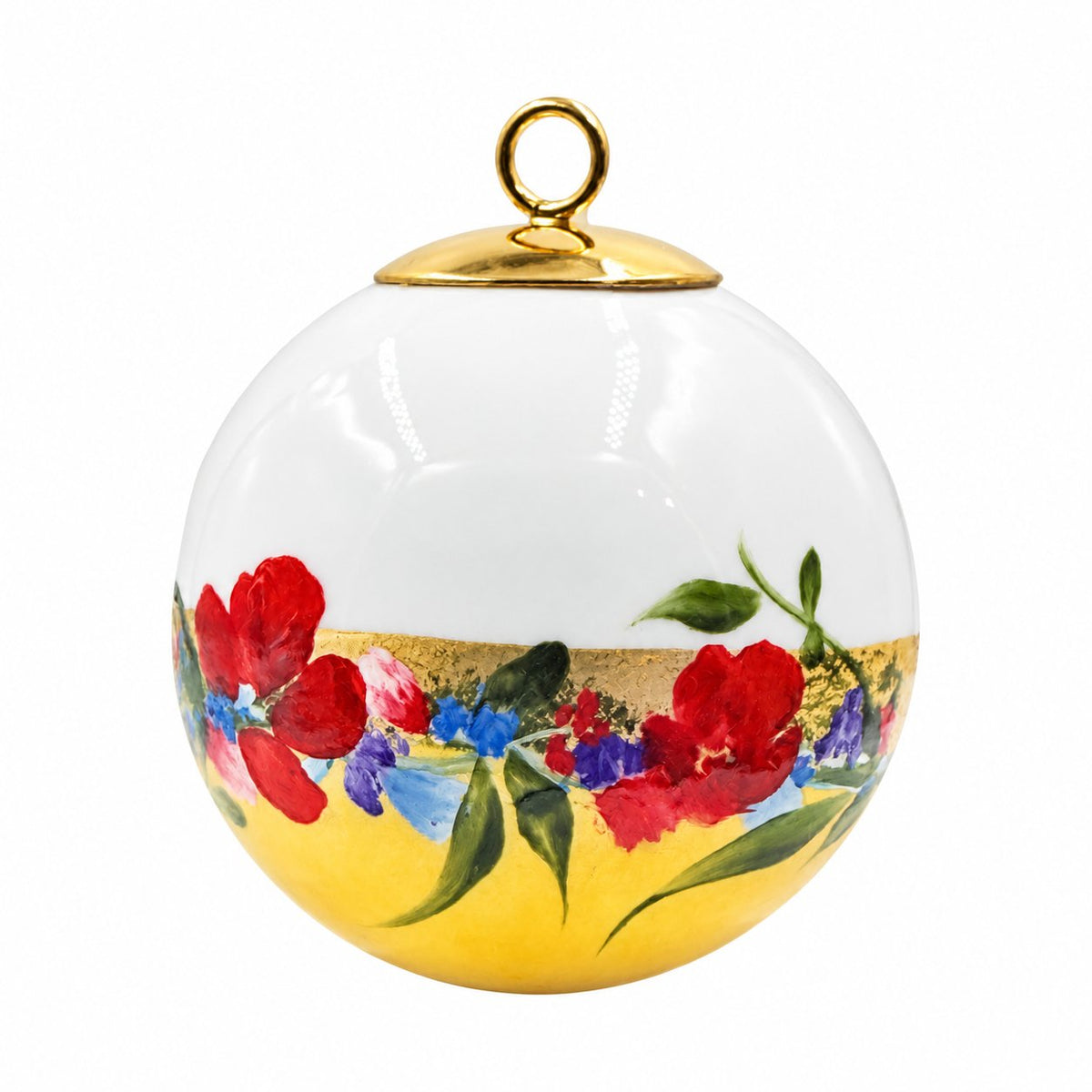 Boule de Noël fleurs — 5,5 cm — Réf. 30