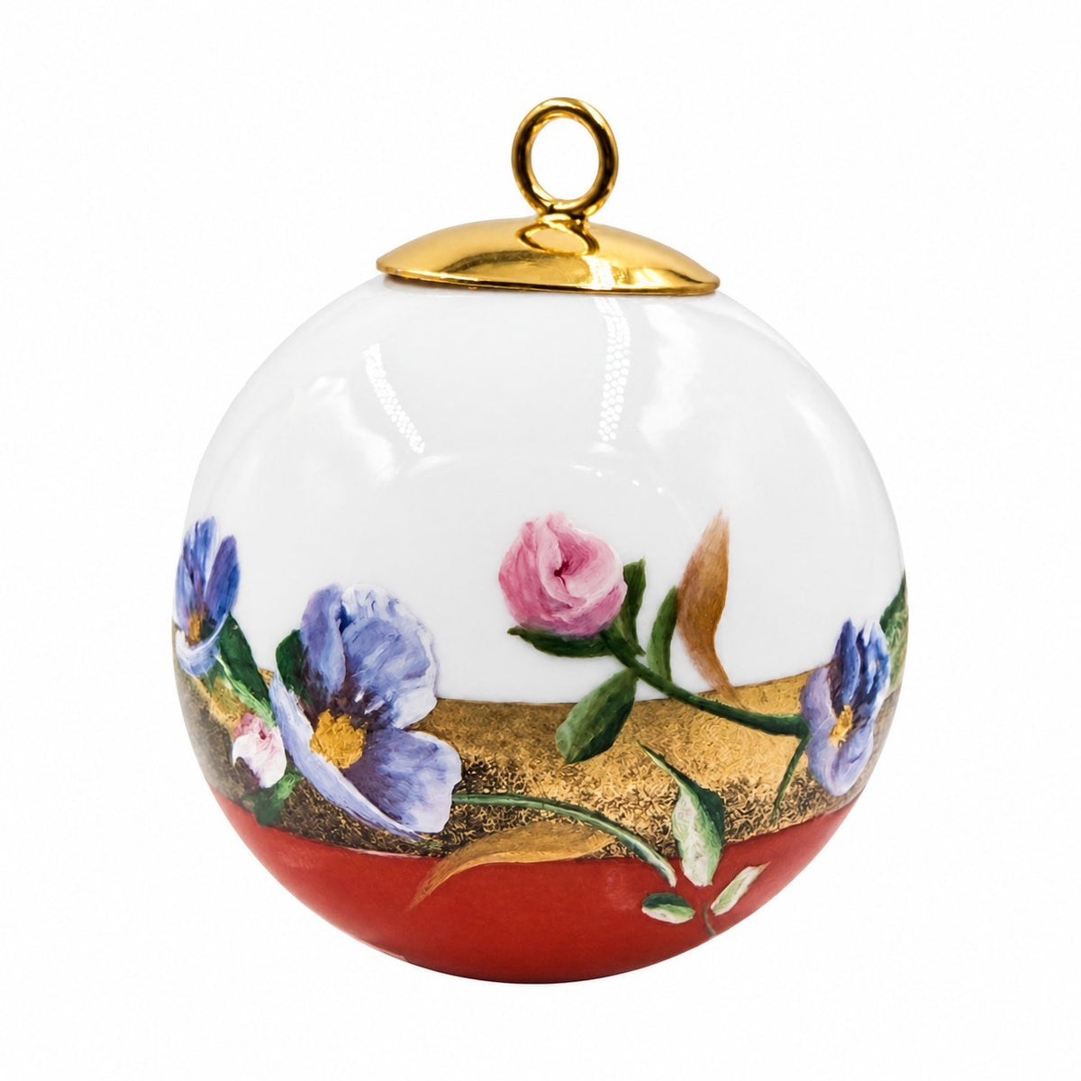 Boule de Noël fleurs — 5,5 cm — Réf. 33