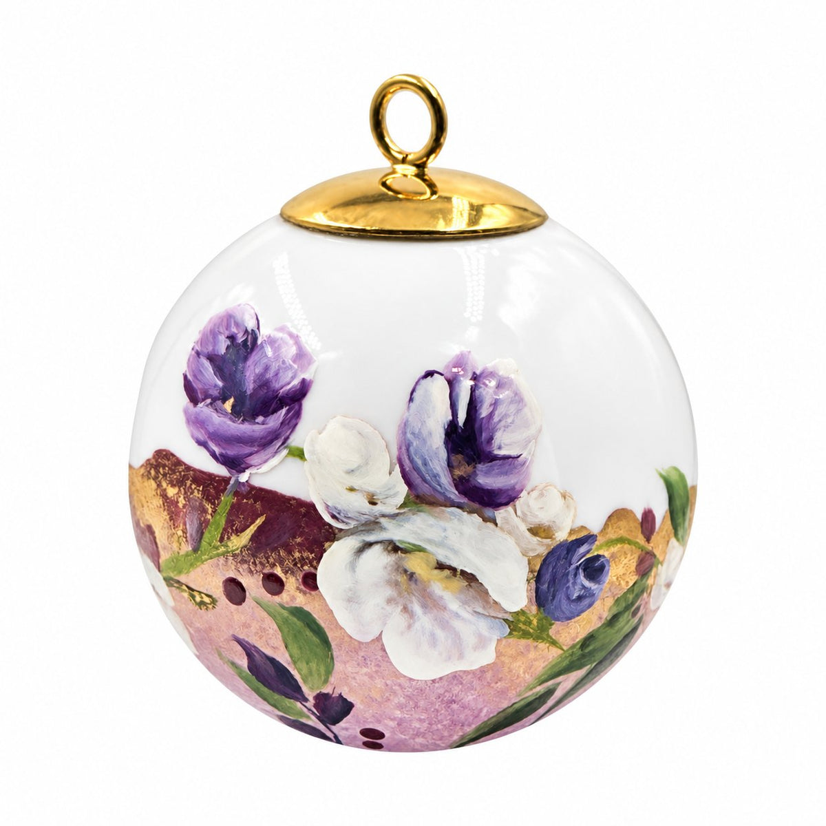 Boule de Noël fleurs — 5,5 cm — Réf. 37