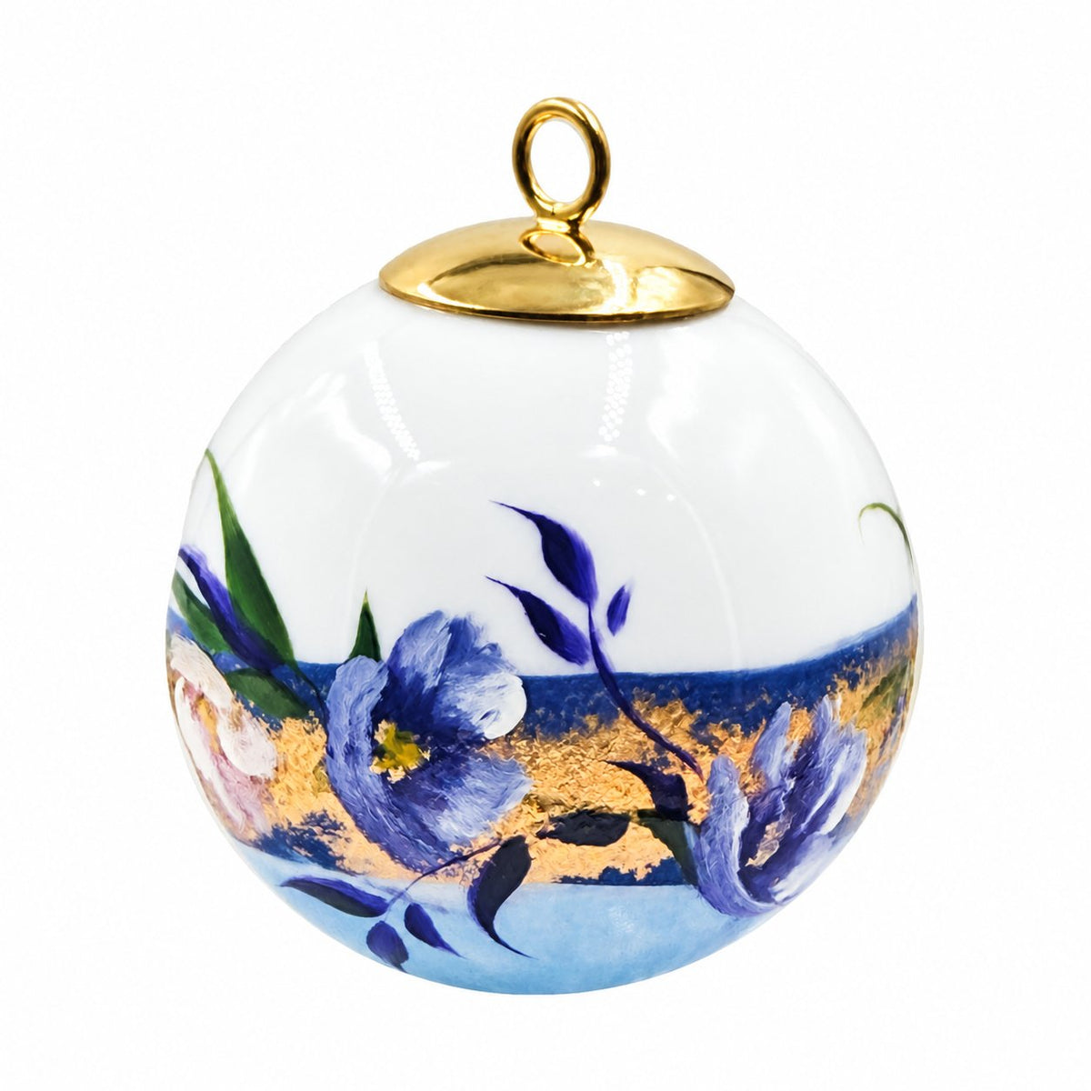 Boule de Noël fleurs — 5,5 cm — Réf. 38