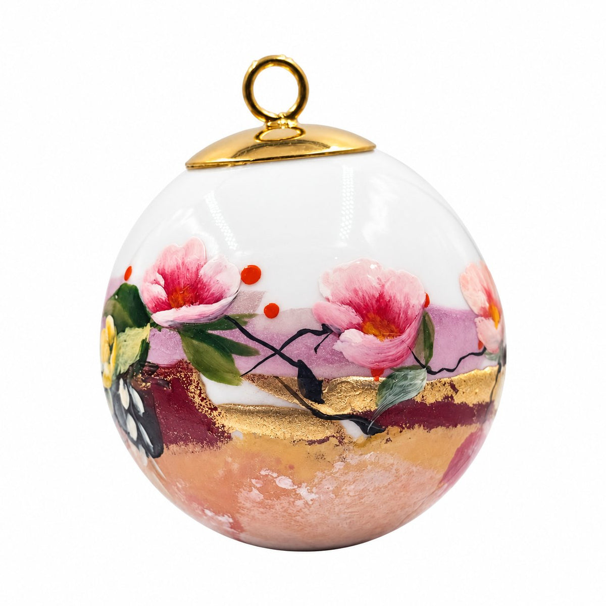 Boule de Noël fleurs — 5,5 cm — Réf. 43