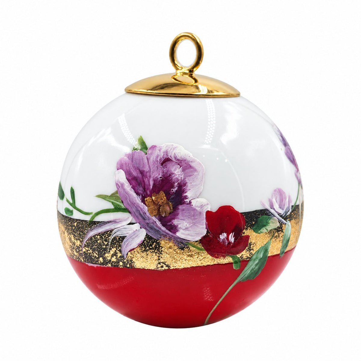 Boule de Noël fleurs — 5,5 cm — Réf. 44