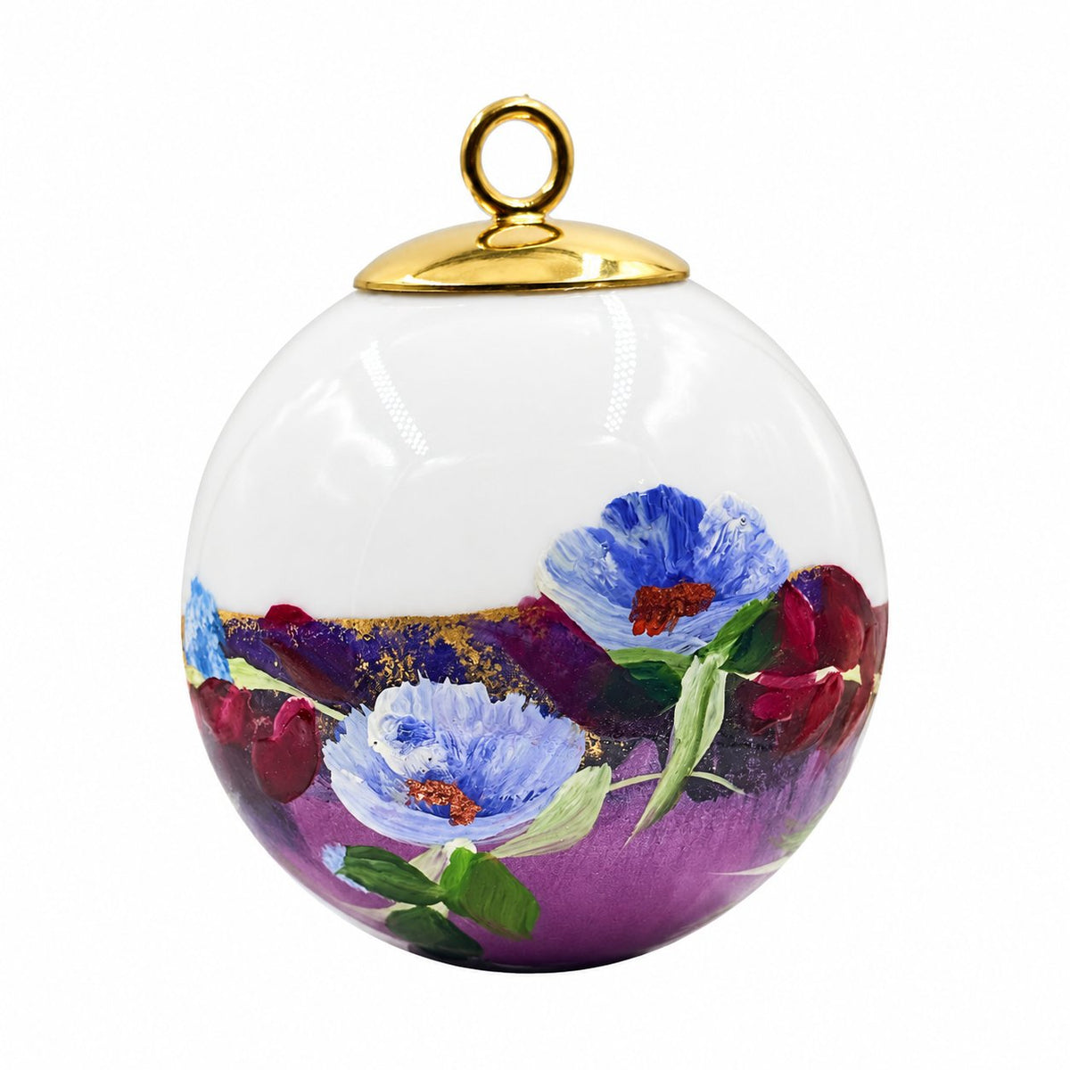 Boule de Noël fleurs — 5,5 cm — Réf. 45