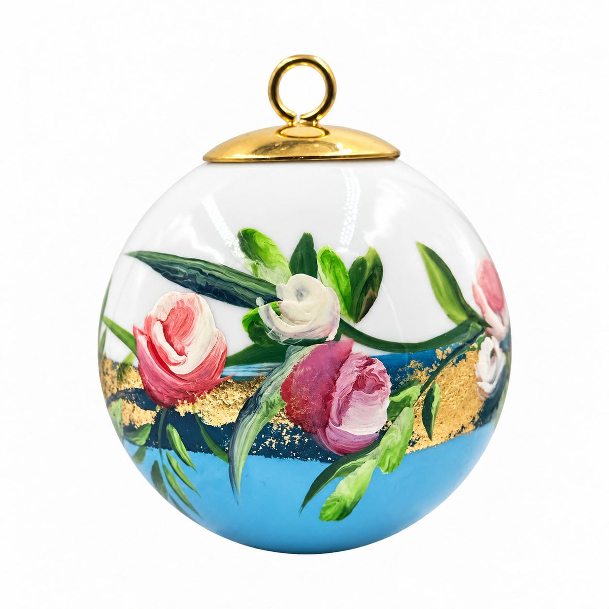 Boule de Noël fleurs — 5,5 cm — Réf. 46
