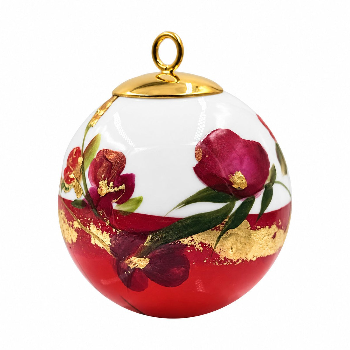 Boule de Noël fleurs — 5,5 cm — Réf. 47