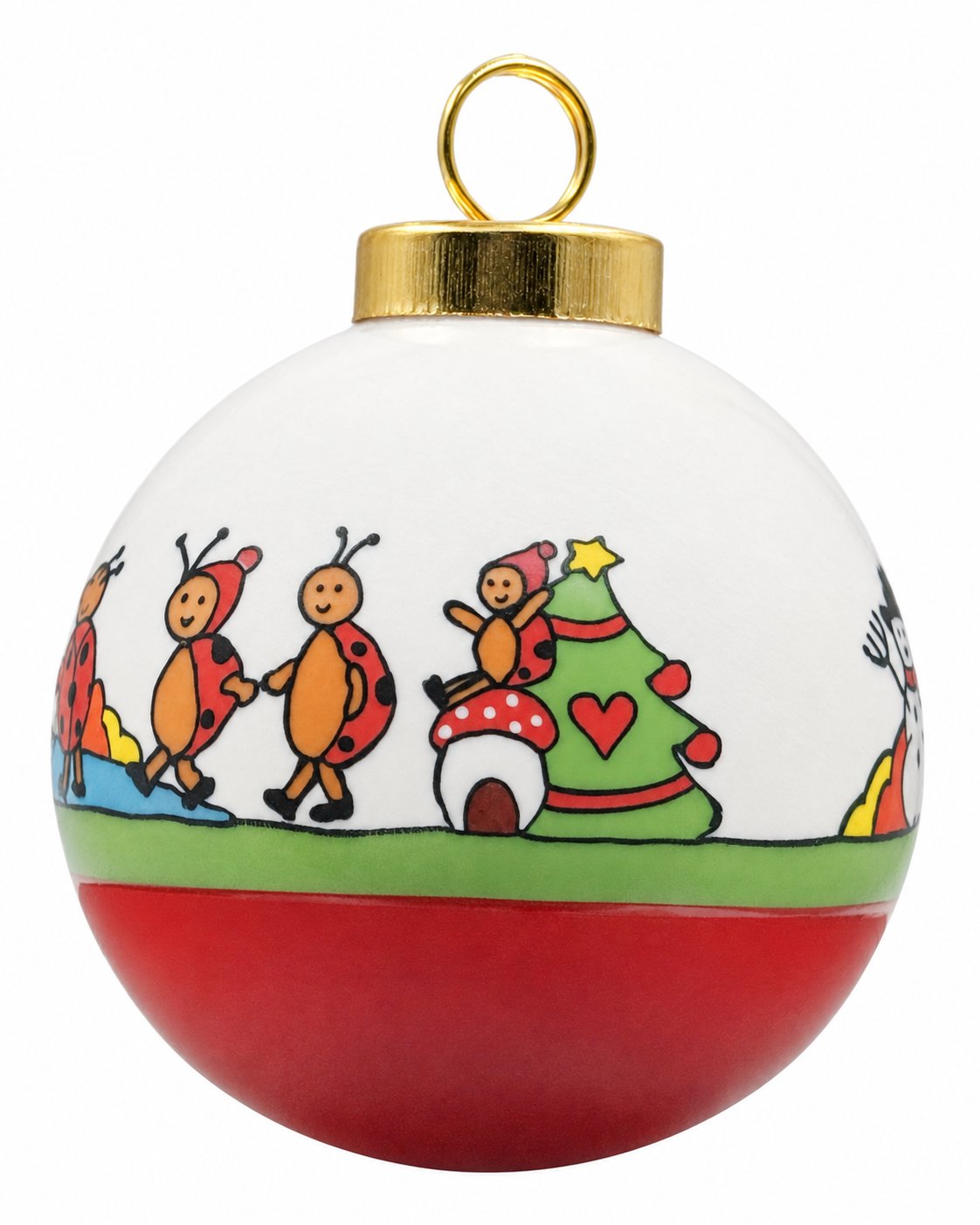 Famille Coccinelle — Boule de Noël personnalisée