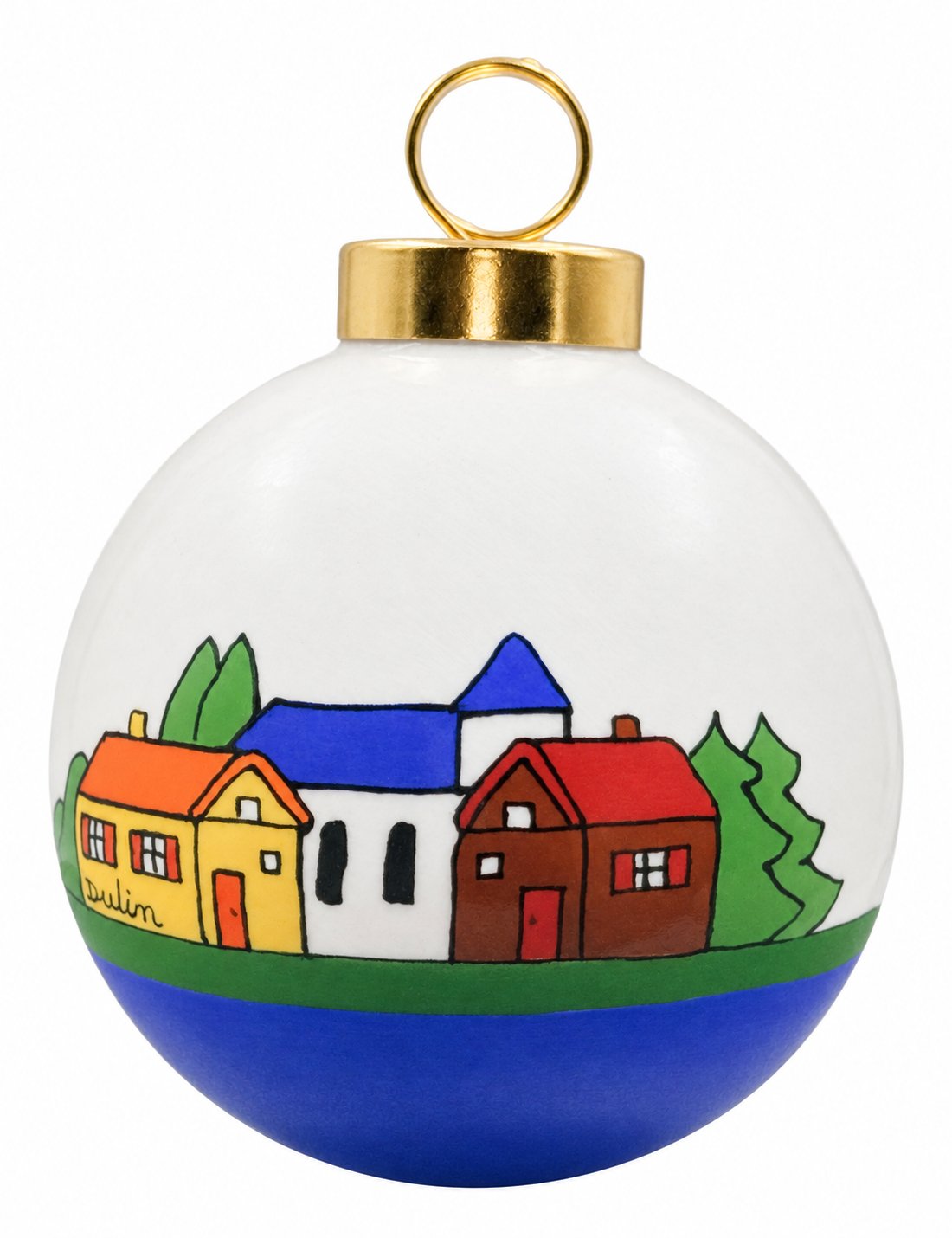 Le Village du Père Noël — Boule de Noël personnalisée