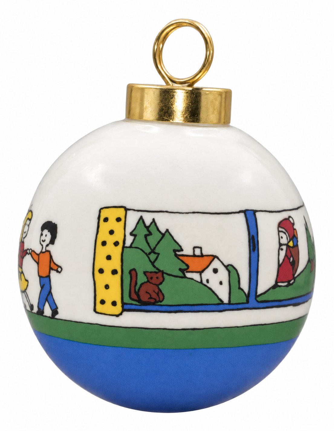 La Veillée de Noël — Boule de Noël peinte à la main