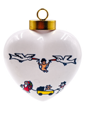 Cœur de naissance en porcelaine — recto détouré