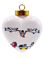 Cœur de naissance en porcelaine — recto détouré