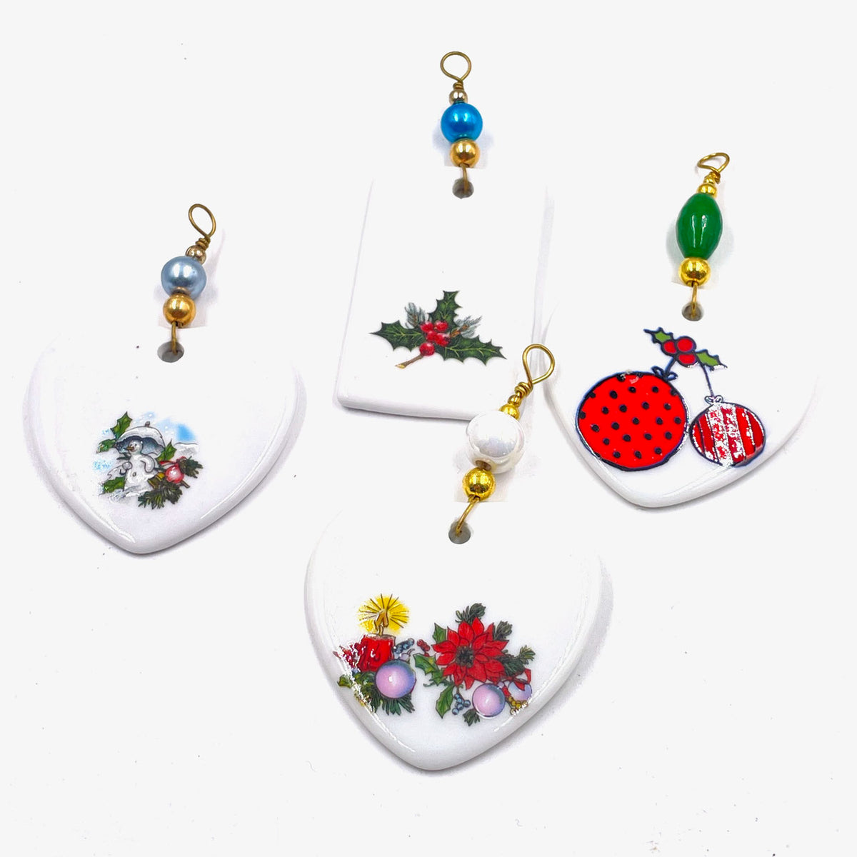Cœurs en porcelaine — Lot de 4 — 03 — vue 1