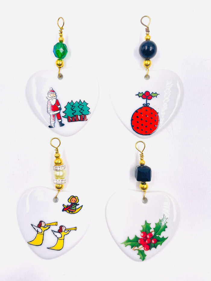 Cœurs en porcelaine — Lot de 4 — 17 — vue 1