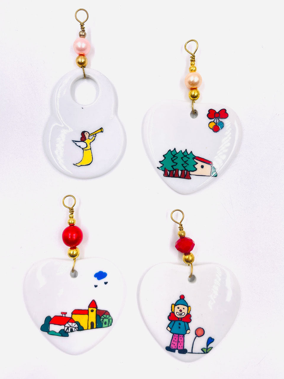 Cœurs en porcelaine — Lot de 4 — 22 — vue 1