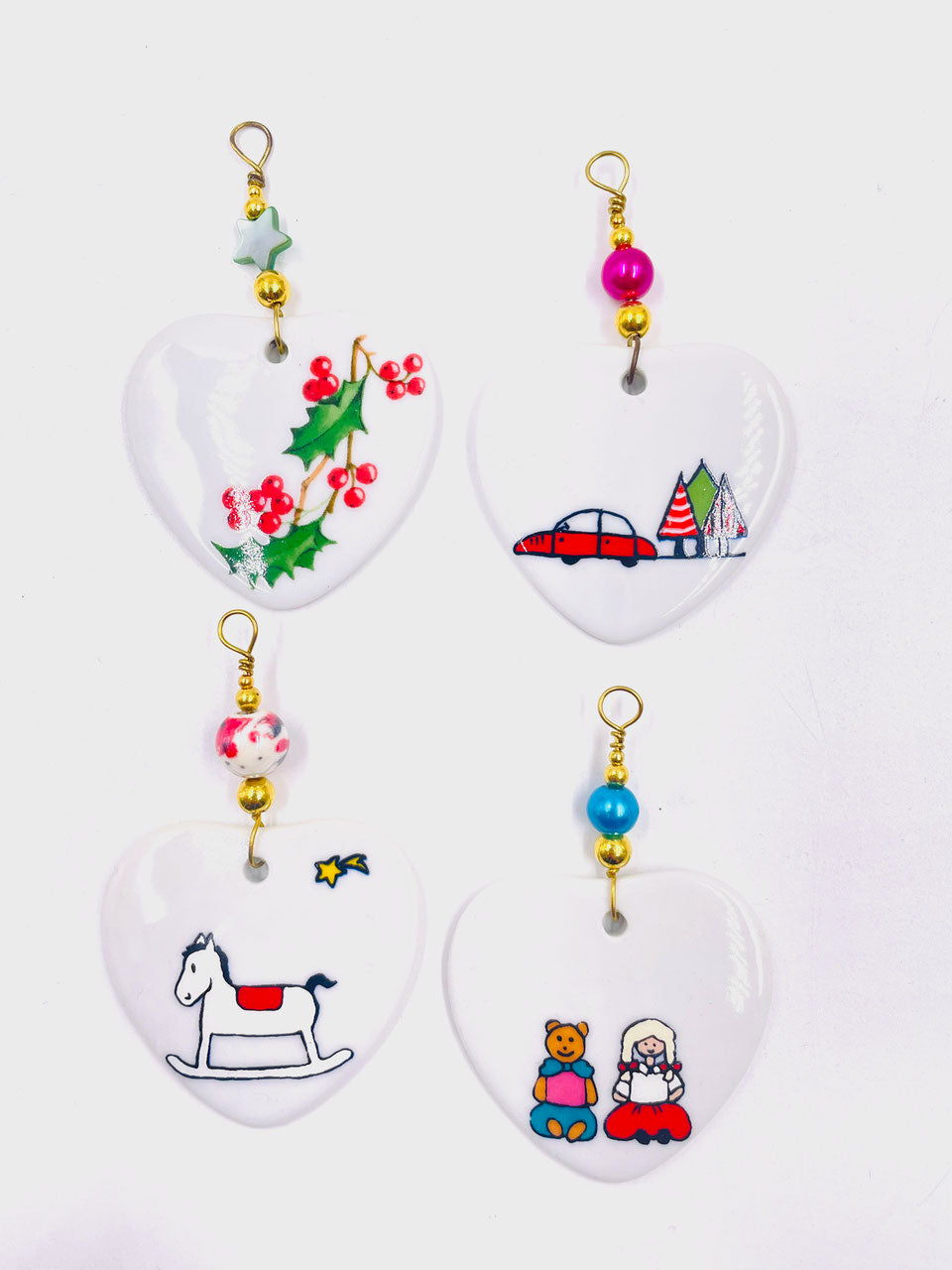 Cœurs en porcelaine — Lot de 4 — 23 — vue 1