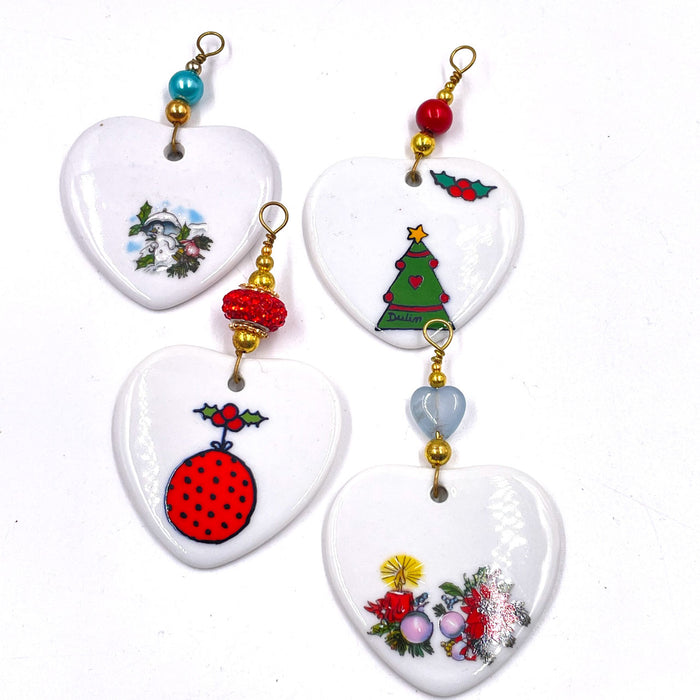 Cœurs en porcelaine — Lot de 4 — 24 — vue 1