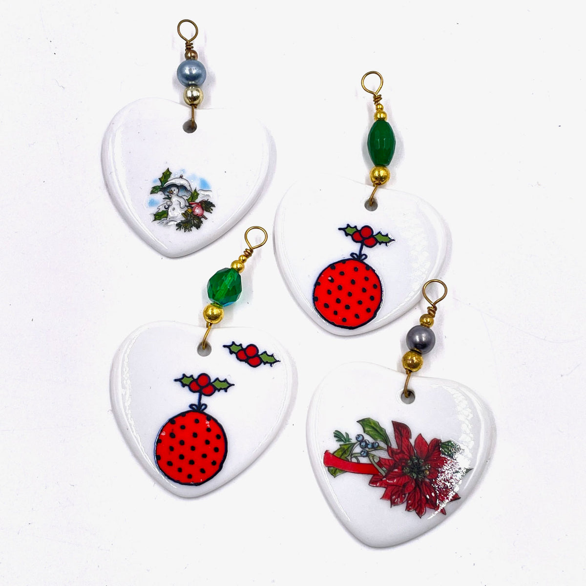 Cœurs en porcelaine — Lot de 4 — 25 — vue 1