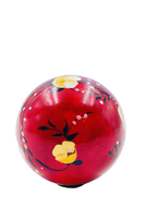 Boule de Noël fleurs avec perles — 7 cm — Réf. A04 — vue 4