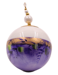 Boule de Noël fleurs avec perles — 7 cm — Réf. A07 — vue 1