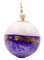 Boule de Noël fleurs avec perles — 7 cm — Réf. A07 — vue 3