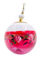 Boule de Noël fleurs avec perles — 7 cm — Réf. A11 — vue 1