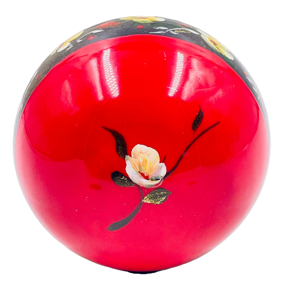 Boule de Noël fleurs avec perles — 7 cm — Réf. A13 — vue 4
