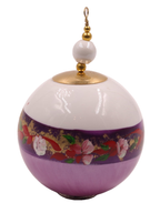 Boule de Noël fleurs avec perles — 7 cm — Réf. A14 — vue 2