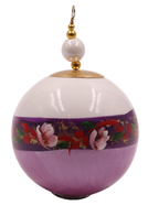 Boule de Noël fleurs avec perles — 7 cm — Réf. A14 — vue 3