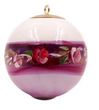 Boule de Noël fleurs avec perles — 7 cm — Réf. A15 — vue 3