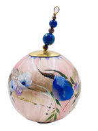 Boule de Noël fleurs avec perles — 7 cm — Réf. A16 — vue 1