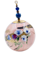 Boule de Noël fleurs avec perles — 7 cm — Réf. A16 — vue 2