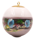 Boule de Noël fleurs avec perles — 7 cm — Réf. A17 — vue 1